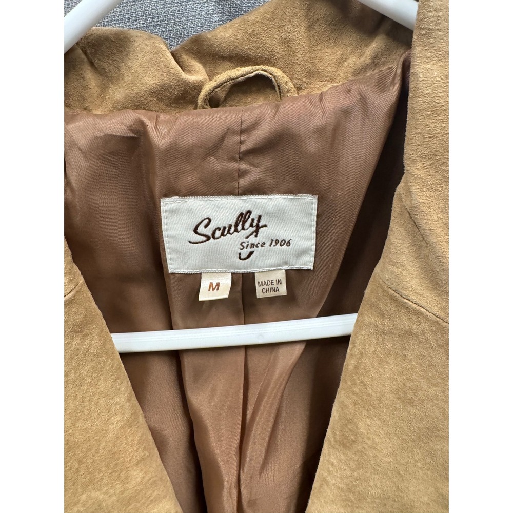 Scully Womens Tan Suede Leather Fringe Western Blazer Jacket Whipstitch Size M - Picture 2 of 8